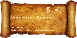 Brüszler Azurea névjegykártya